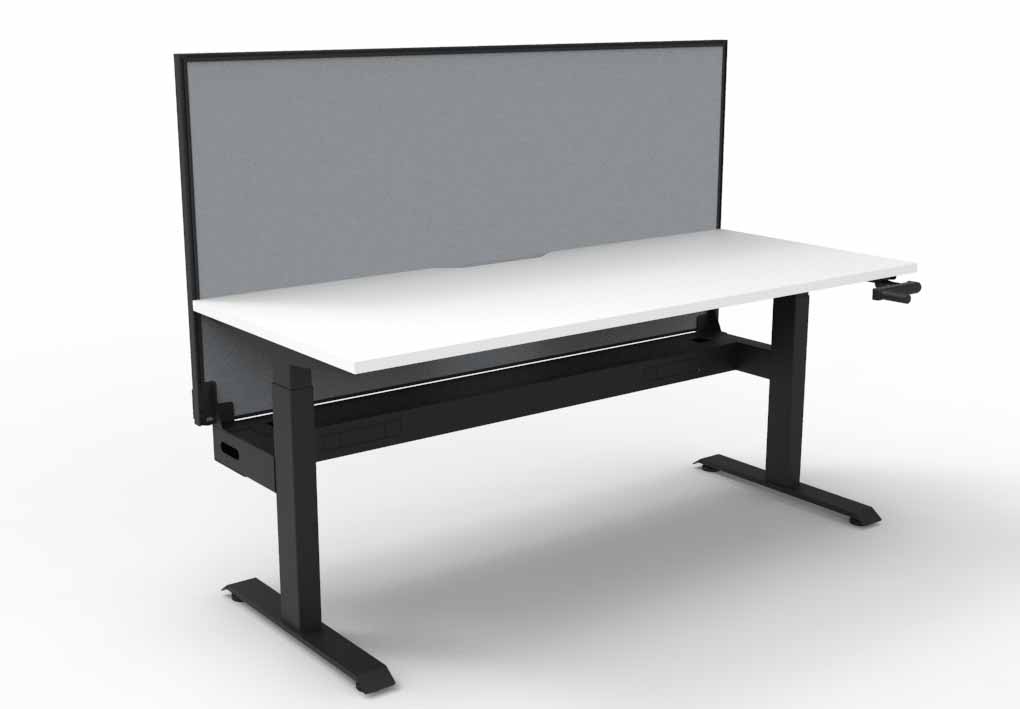 Boost Manual Sit-Stand Single Sided Workstation-with Screen